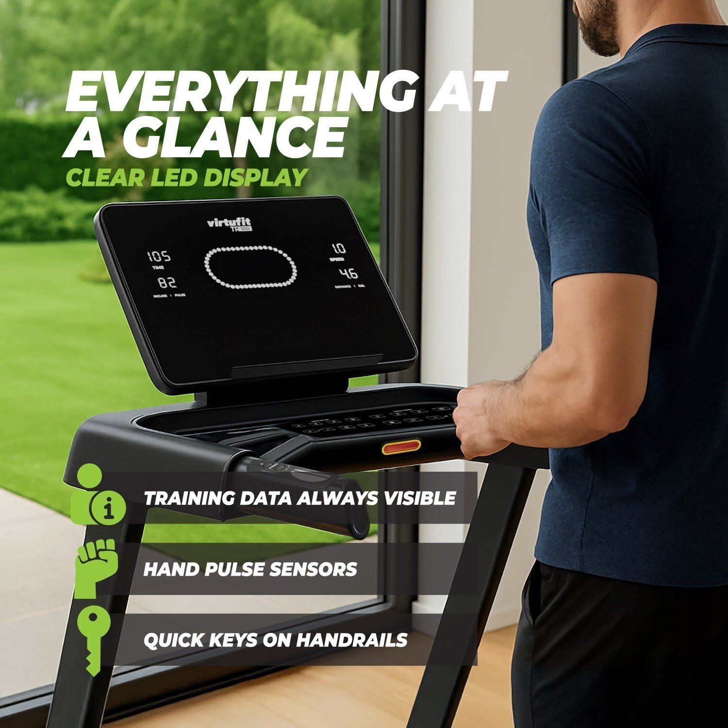 VirtuFit TR100i Koşu Bandı – 2026 Modeli – 16 km/s – 40 Program