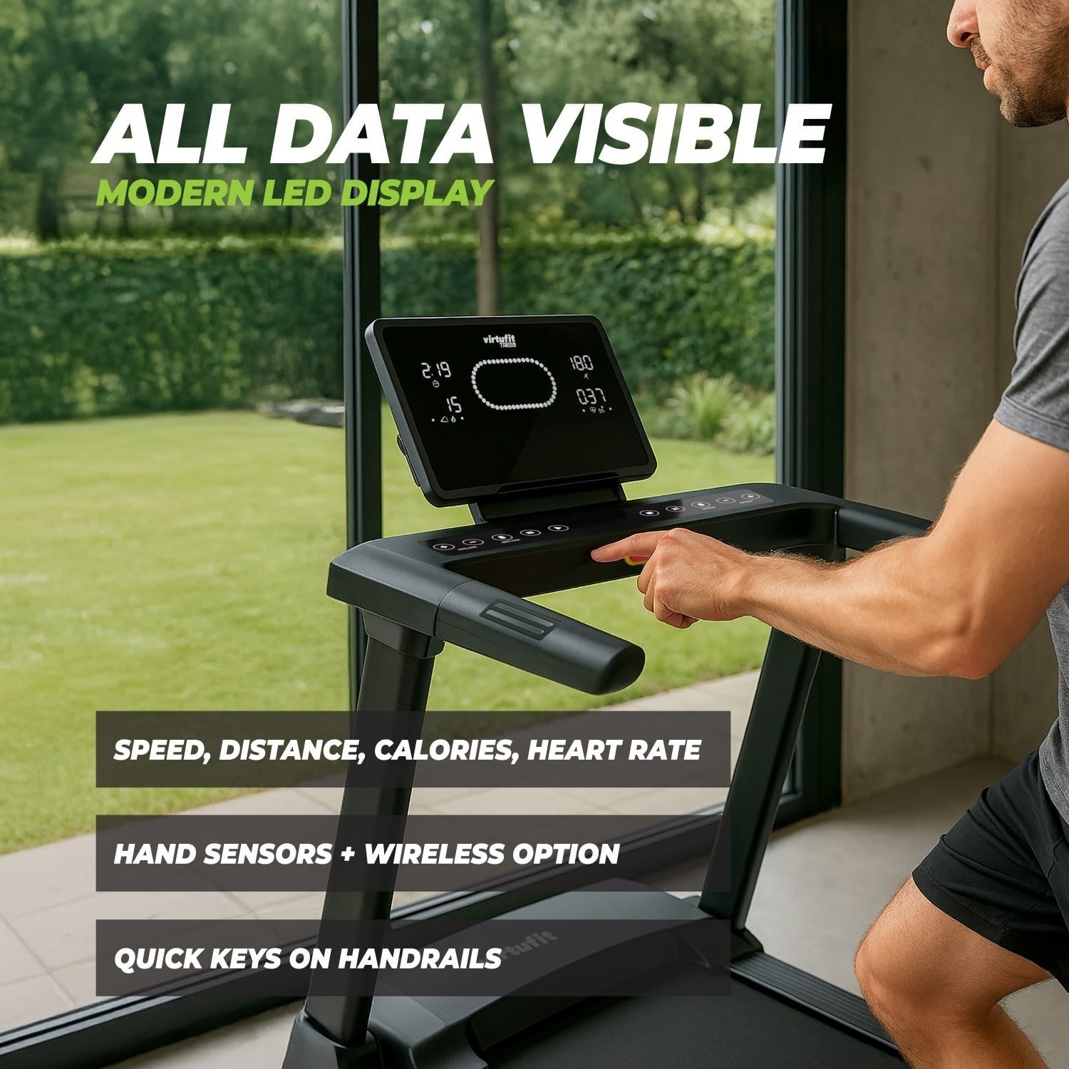 VirtuFit TR200i Koşu Bandı – 18 km/s – %15 Eğim – 36 Program