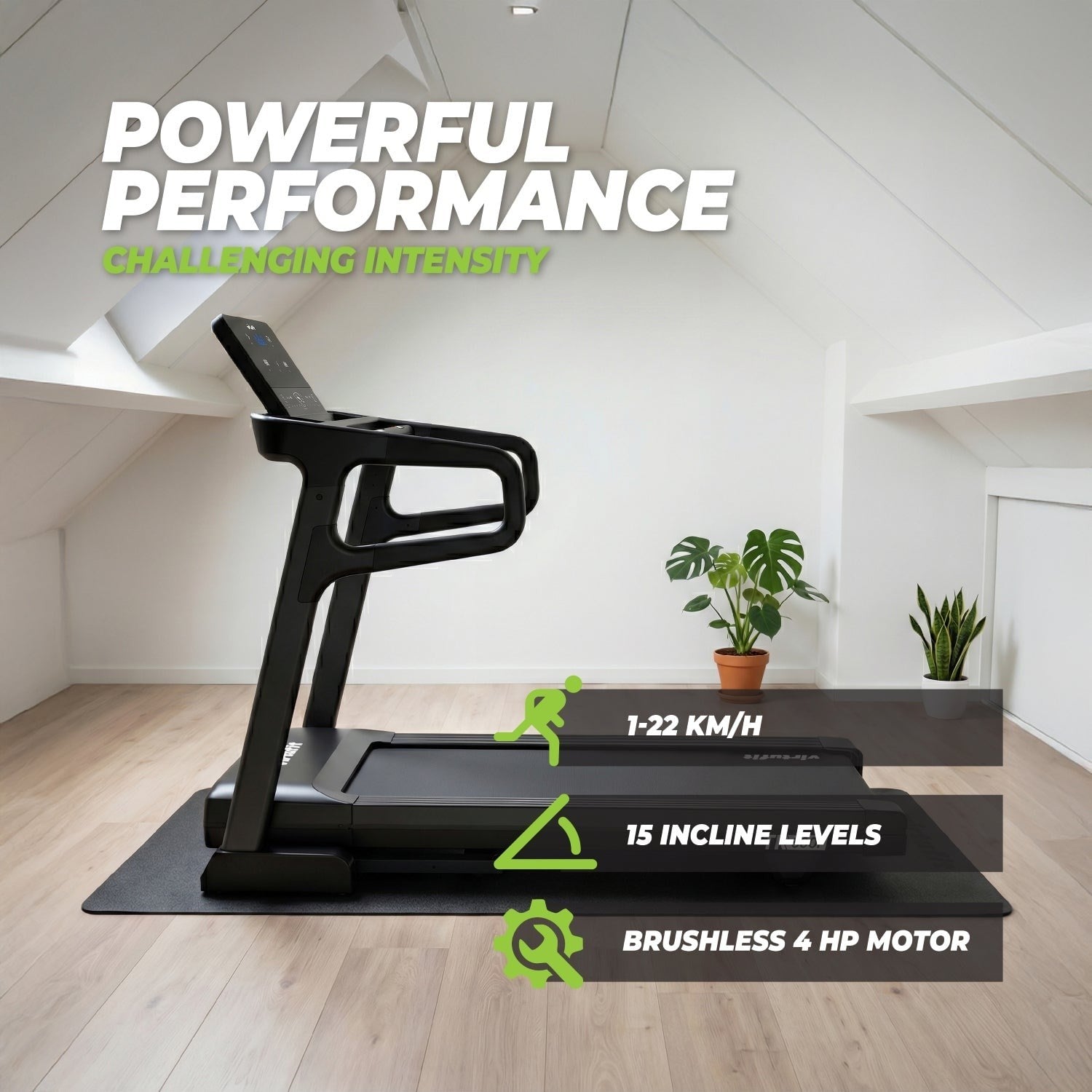 VirtuFit TR600i Koşu Bandı – 22 km/s – 15 Elektronik Eğim – Katlanabilir