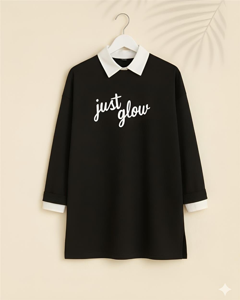 Printed Combed Cotton Sweat -Black-153-0535-R01