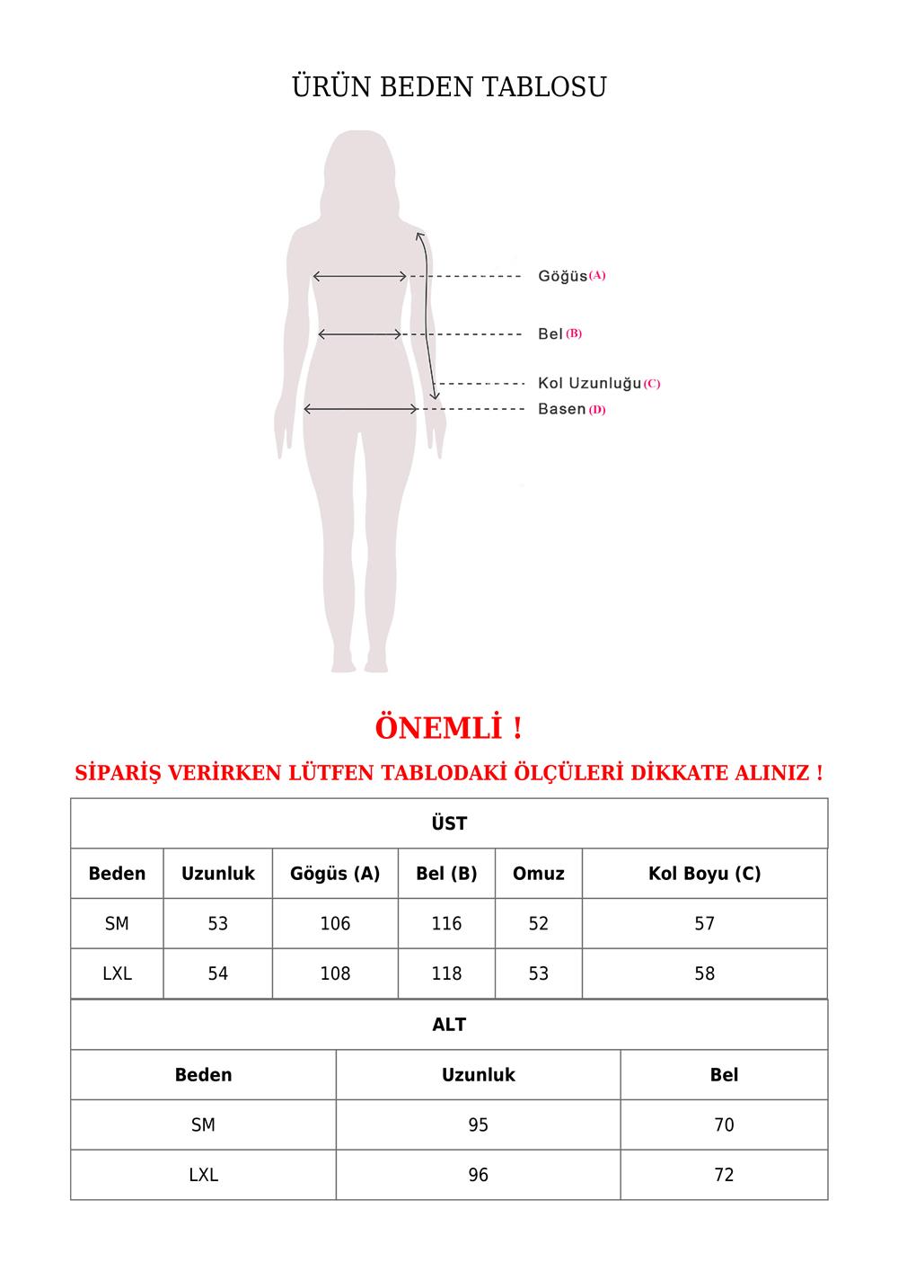 Baskılı Sweet Eteği Çizgili Kuşaklı Takım  -Kırmızı-207-1550Ç-R33