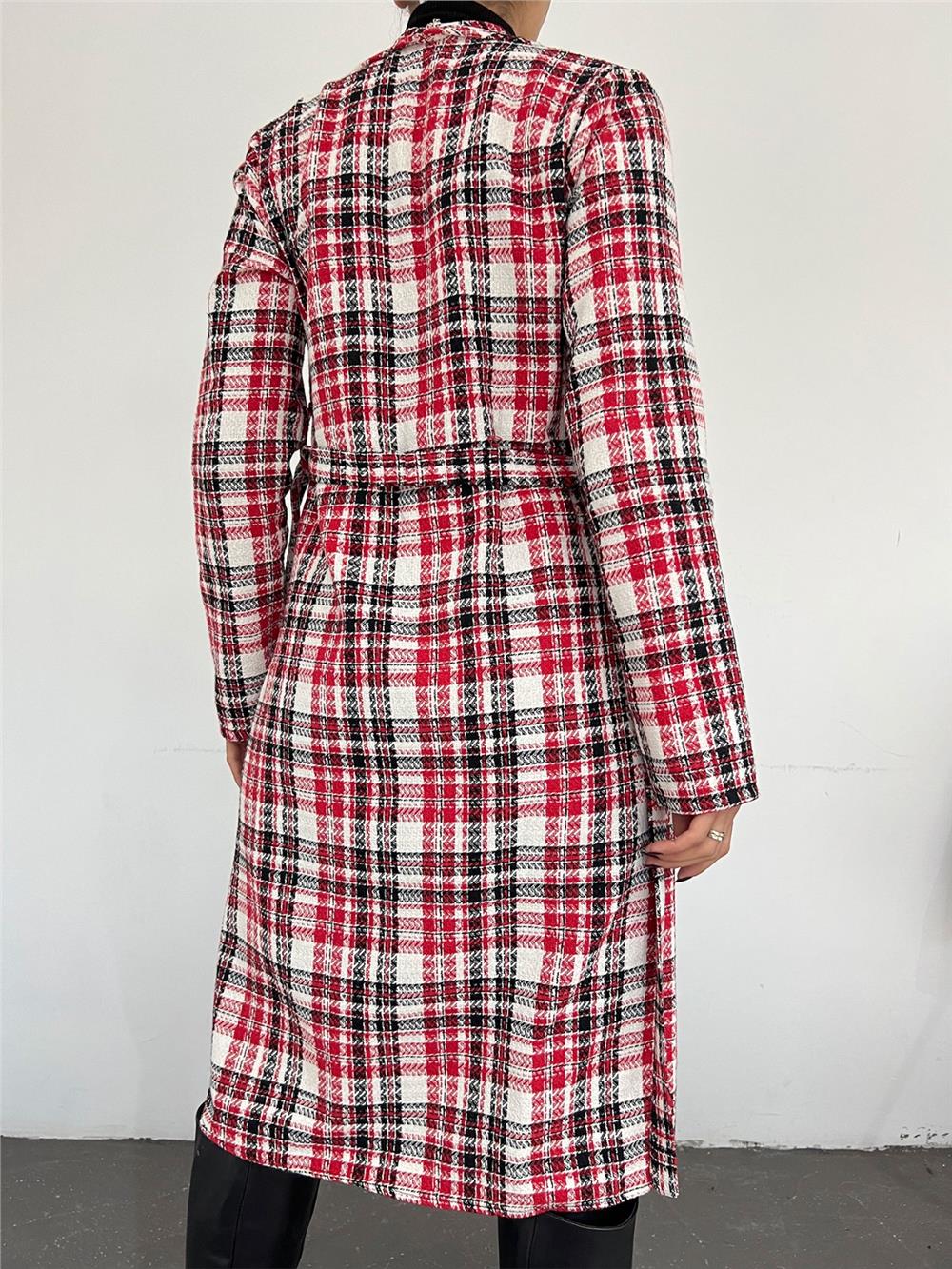 Strap-tied Chanel Cape -Red-186-453S-R33