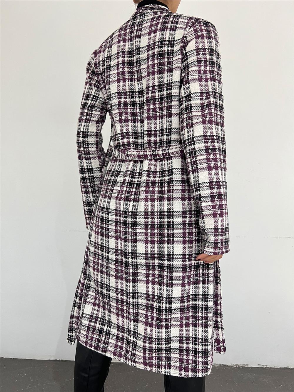 Belted Chanel Cape -Purple-186-453S-R34