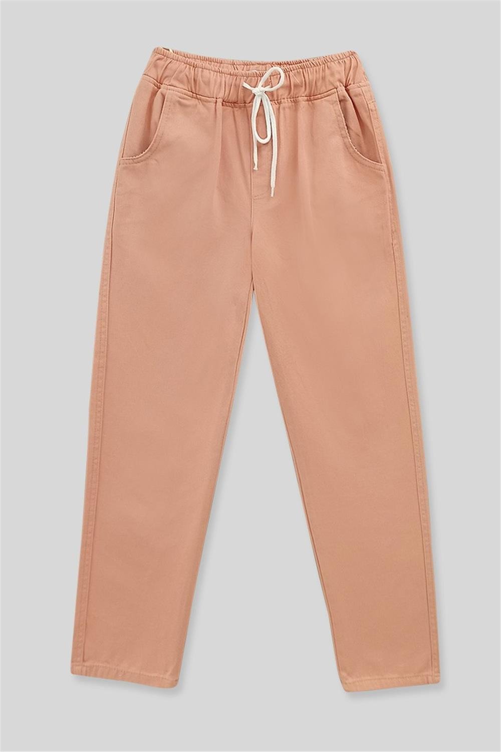 Waist Laced Jeans -Salmon-123-5021-R13