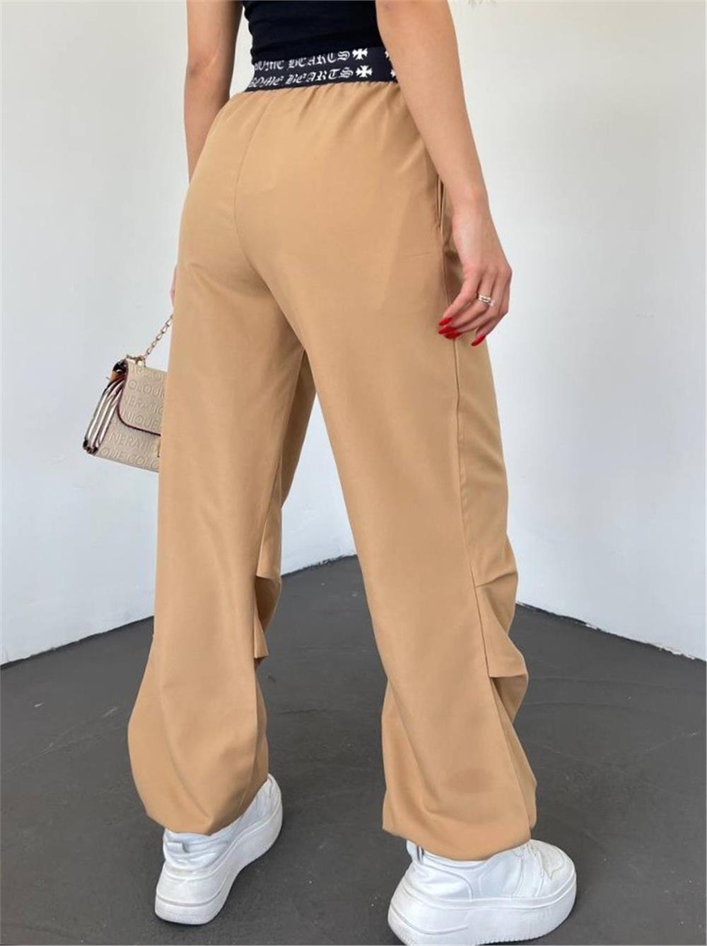 بنطال بأرجل مطاطية عند الخصر - مينك-358-10303-R23