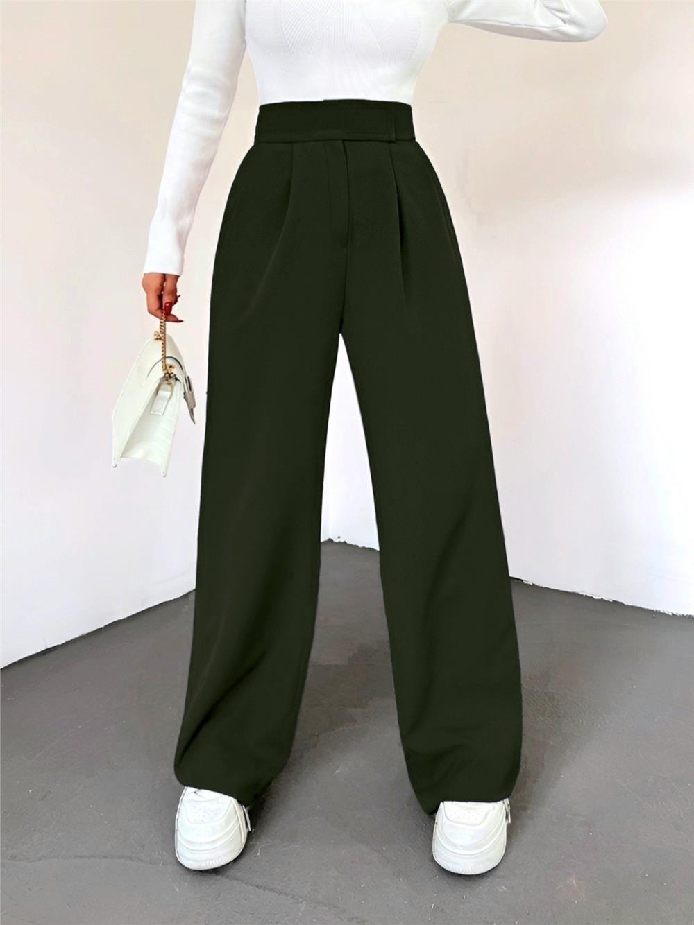 Beli Cırtlı Likralı Pantolon -Haki-326-6118-R05