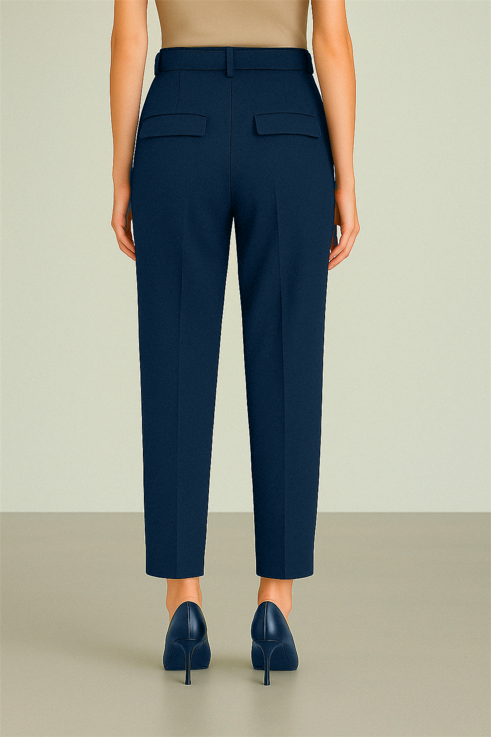 Beli Kemerli Çift Cepli Pantolon  -Laci-138-6725-R03