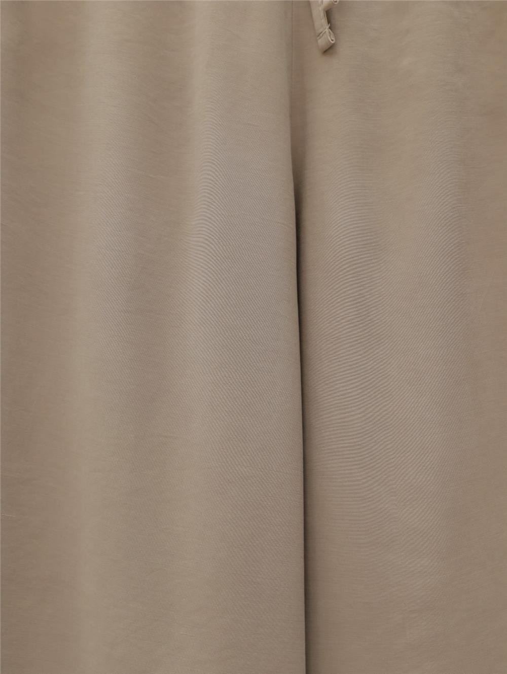 Beli Lastikli Bağcıklı Bol Paça Salaş Pantolon  -Vizon-338-20646-R23