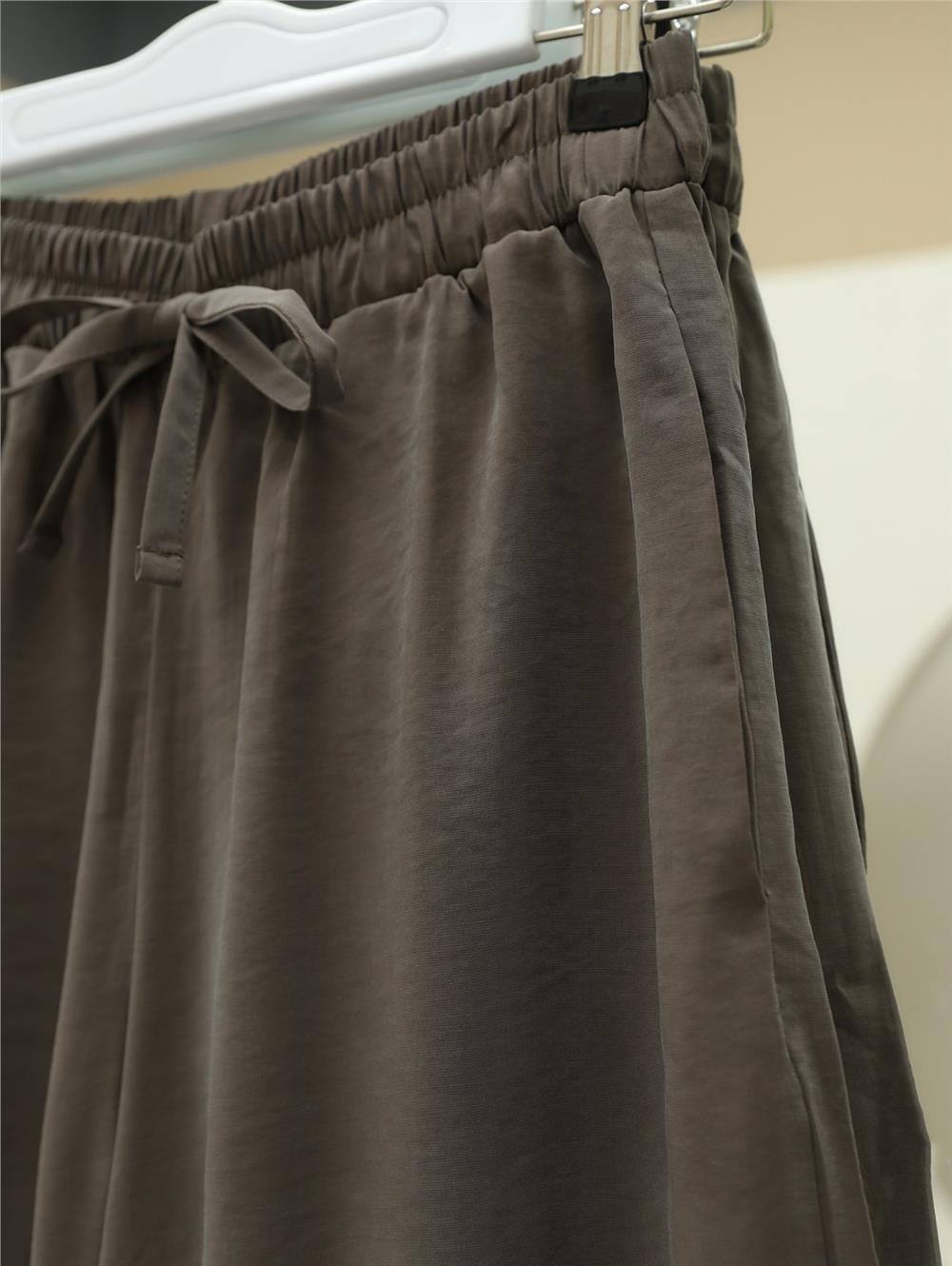 Beli Lastikli Bağcıklı Bol Paça Salaş Pantolon  -Kamuflaj-338-20646-R39