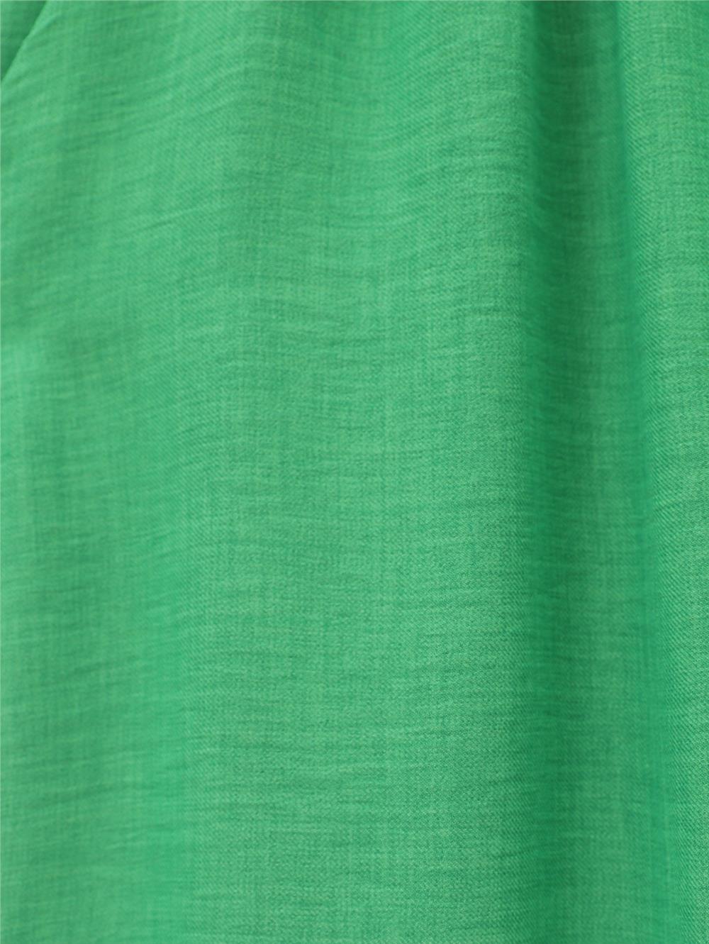 Elastic Waist Double Pocket Loose Trousers -Green-370-6388-R35