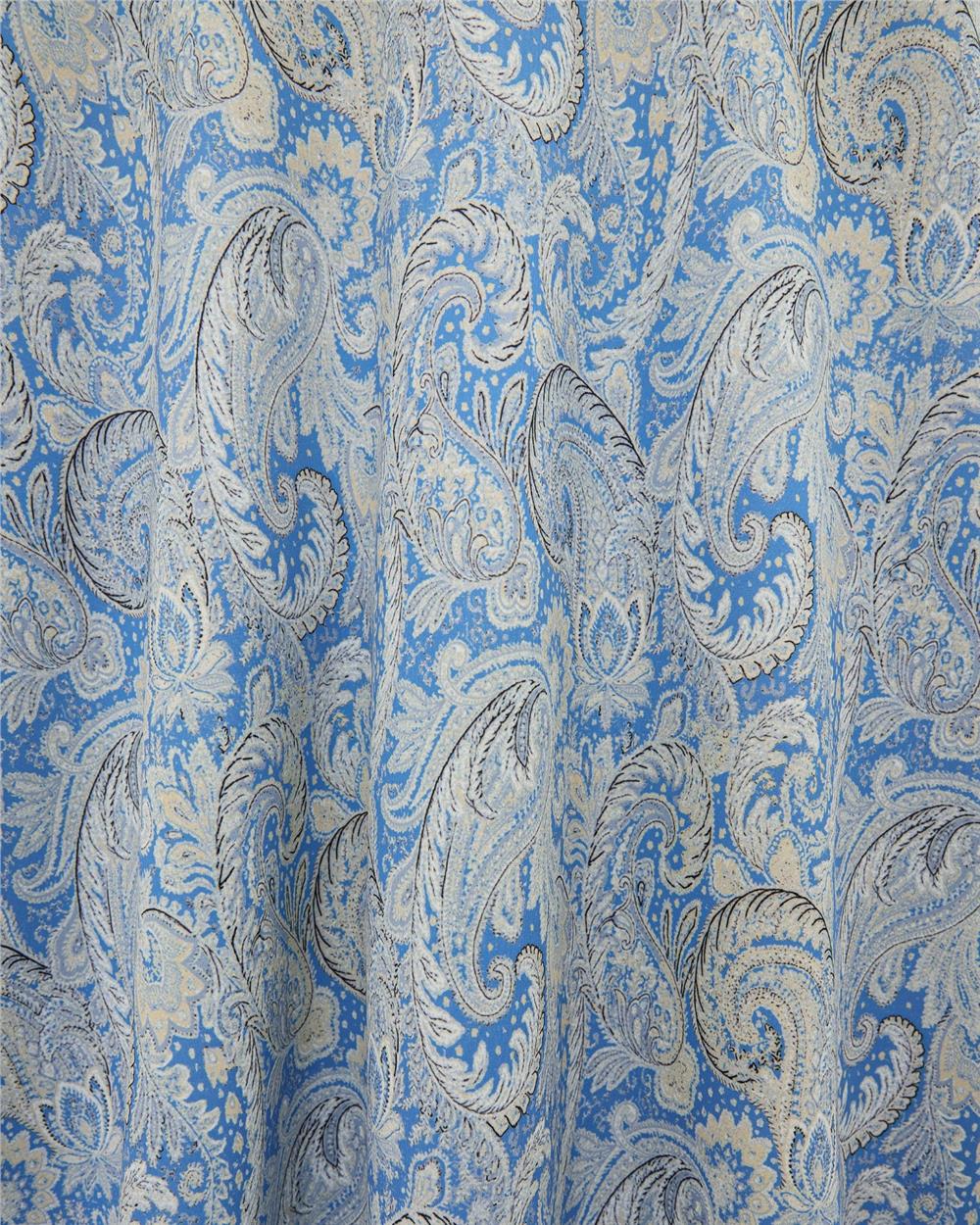 Beli Lastikli Etnik Desen Kloş etek -Bebe Mavi-349-7081-R32