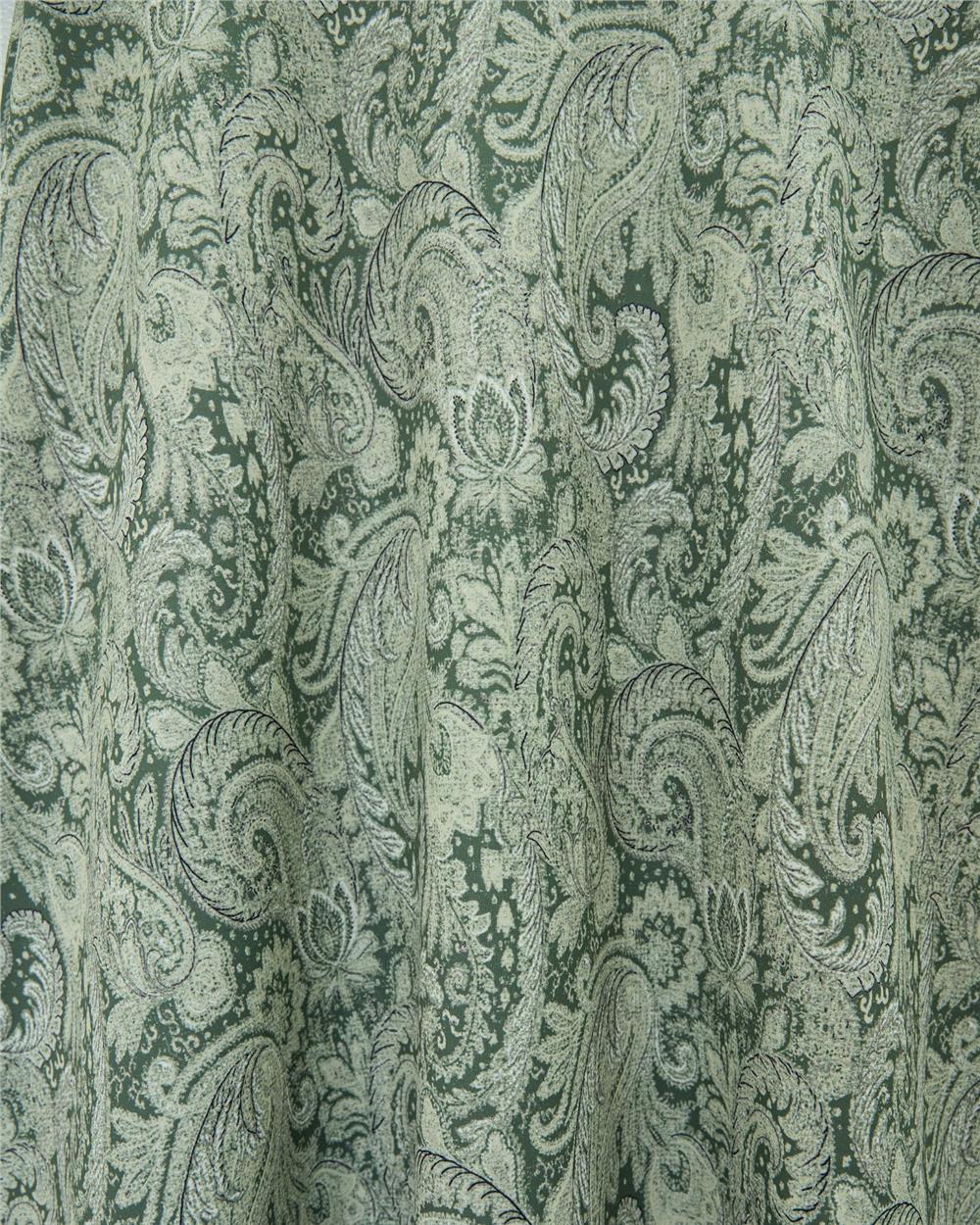 Beli Lastikli Etnik Desen Kloş etek -Yeşil-349-7081-R35