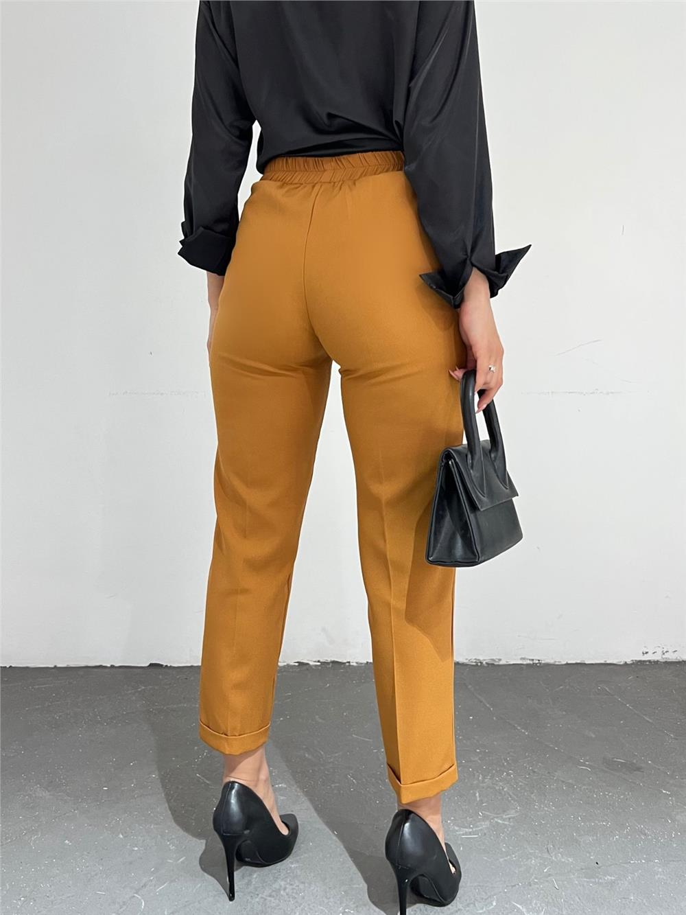 Elastic Waist Trousers -Snuff-186-033Y-R12