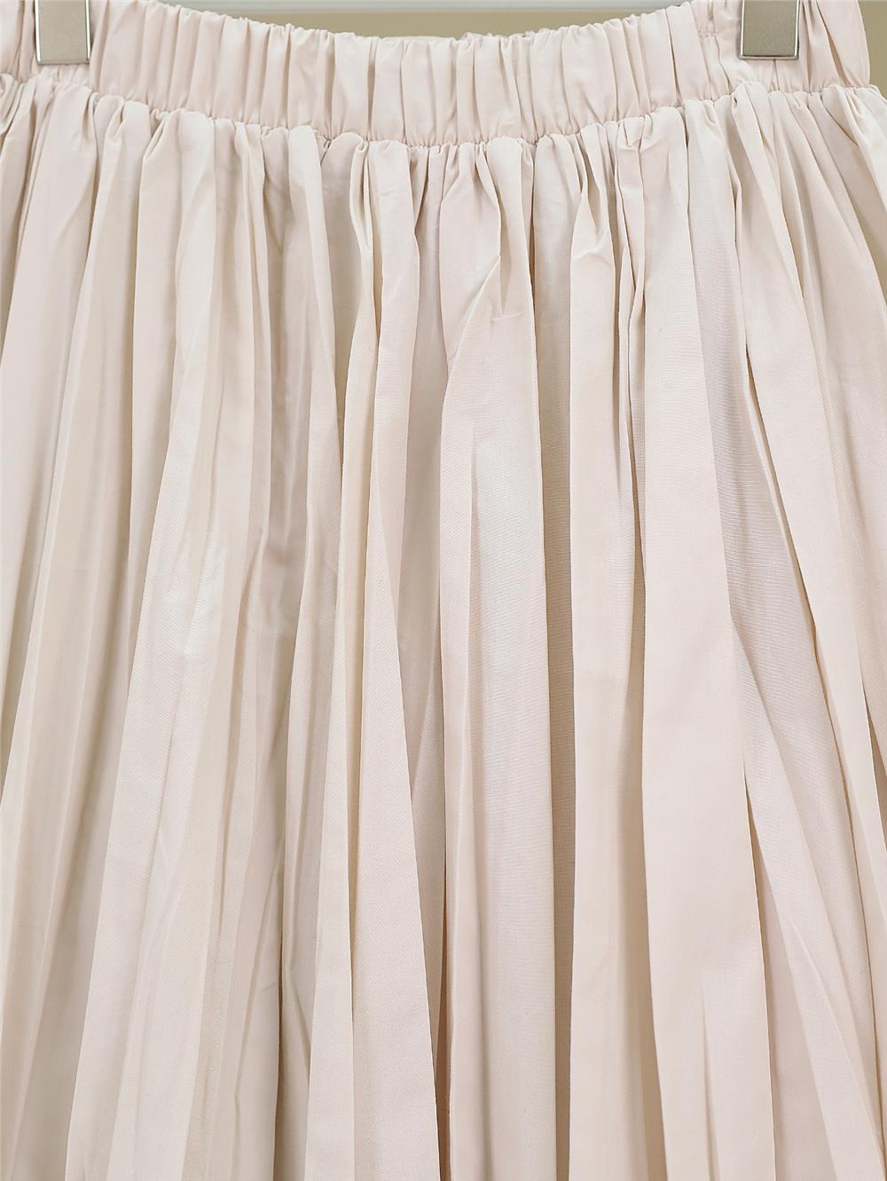 Beli Lastikli Poplin Kraş Etek -Bej-327-5001-R56