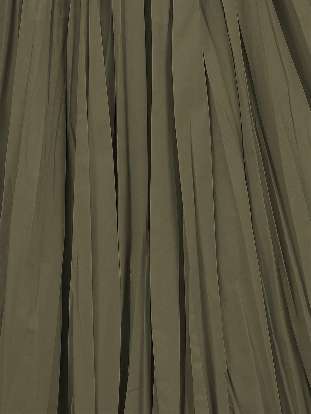 Beli Lastikli Poplin Kraş Etek -Haki-327-5001-R05