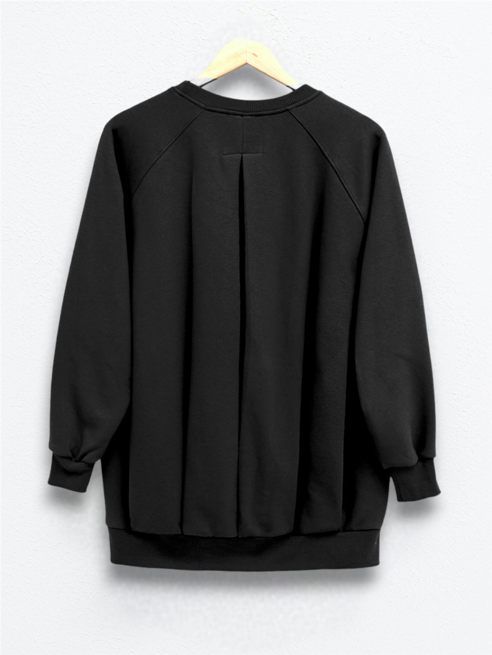 Crew Neck Three Thread Raised Sweat -Black-338-31667-R01