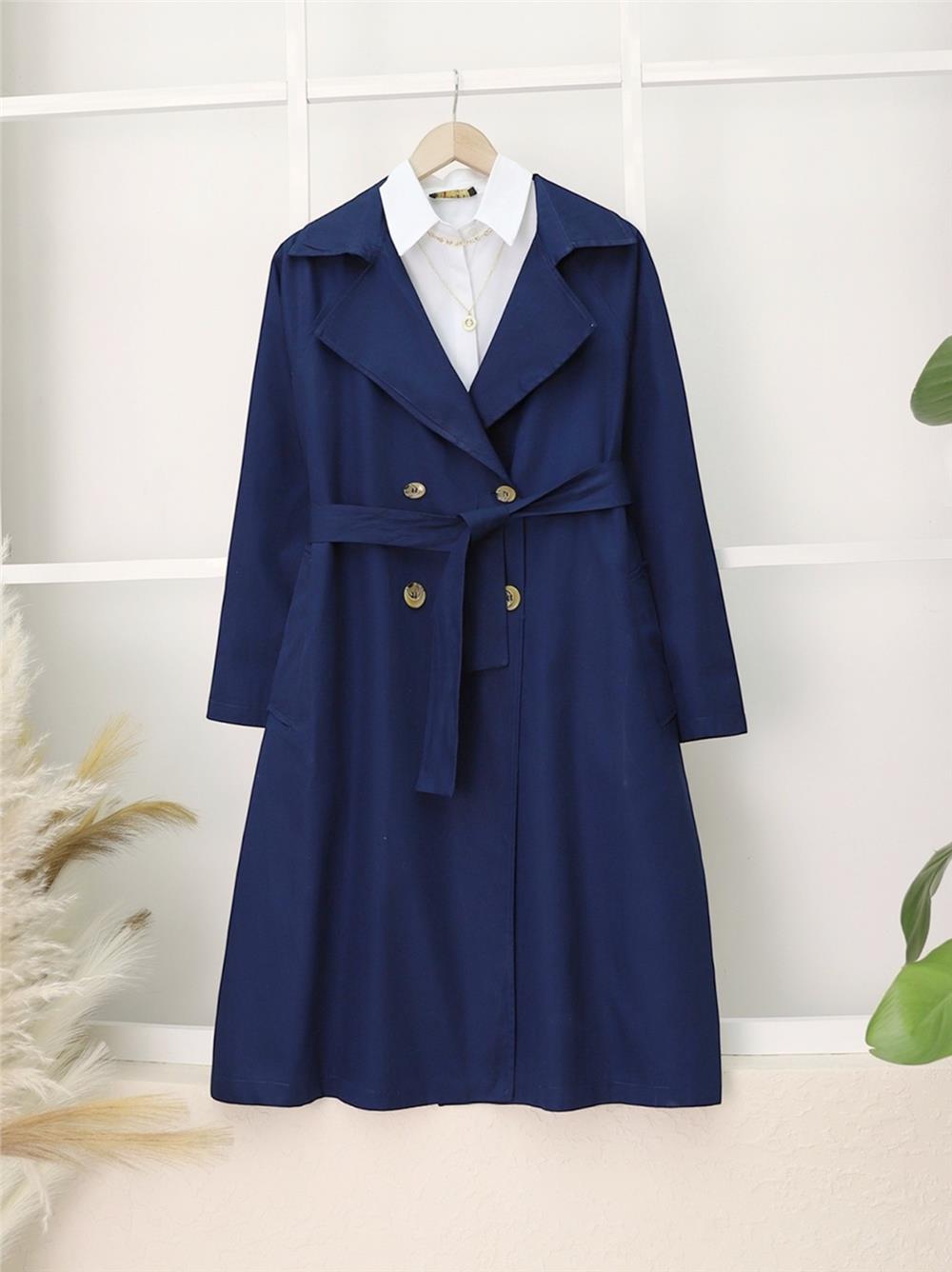 Bolero Detaylı Kemerli Araboy Trençkot -Laci-346-3019-R03