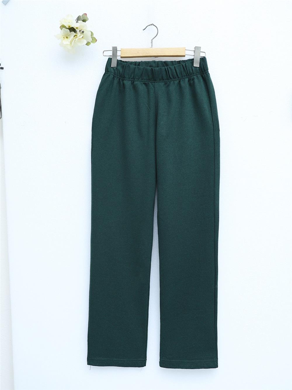 Hooded Double Suit with Snap Fasteners - Emerald-332-3078-R17