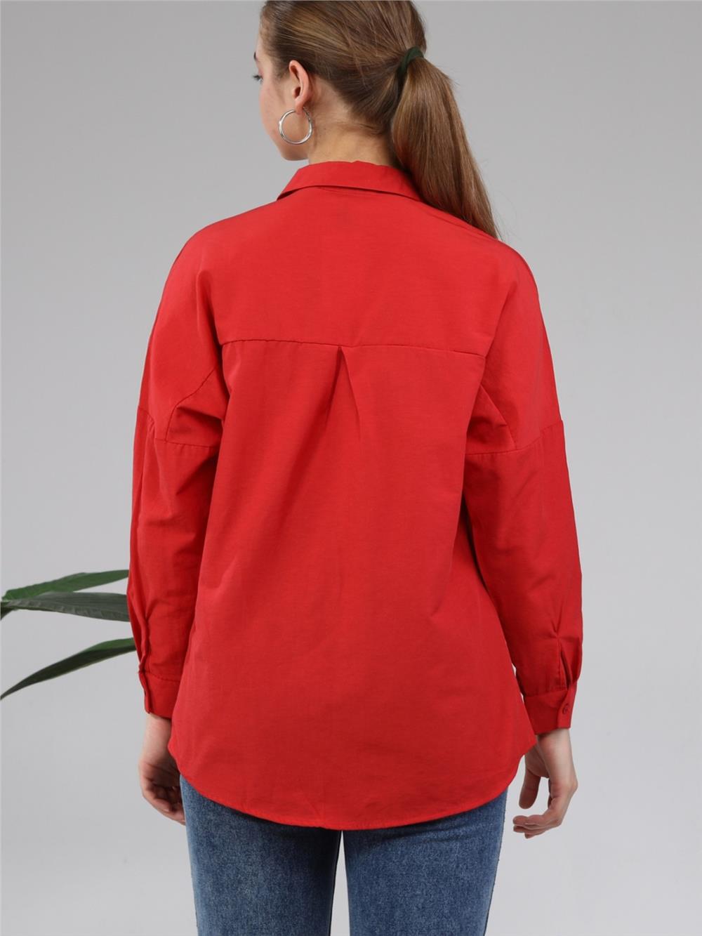 Button Down Shirt -Red-138-3900-R33