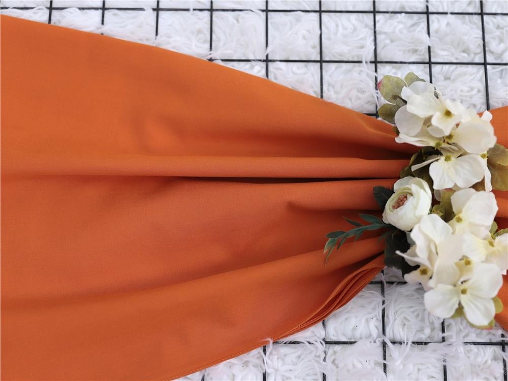 Plain Cotton Shawl -Orange-287-0775-R16