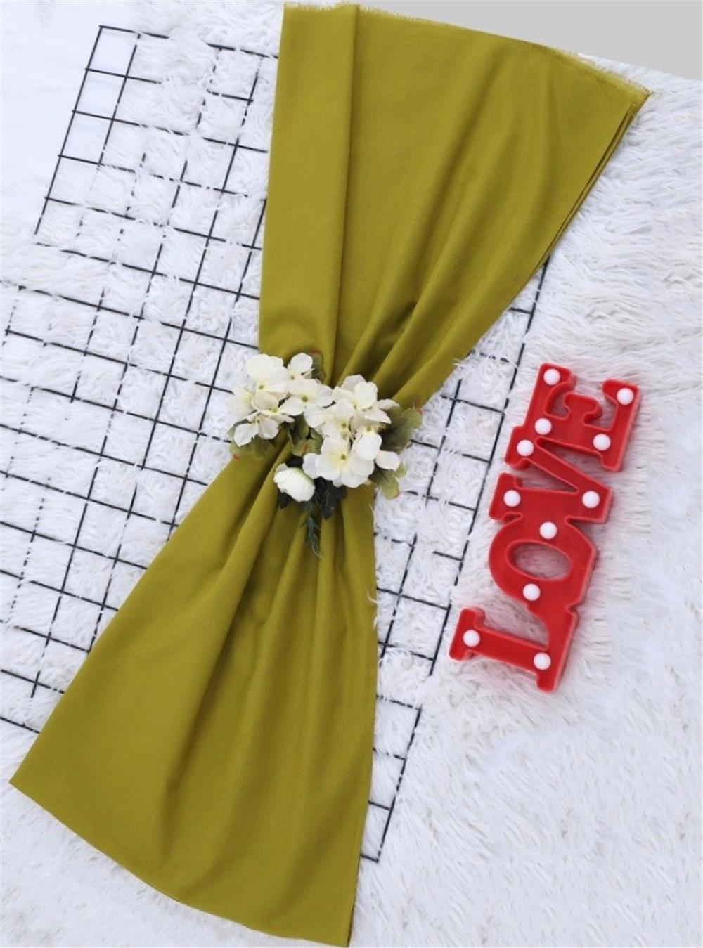 Plain Cotton Shawl -Oil Green-287-0775-R72