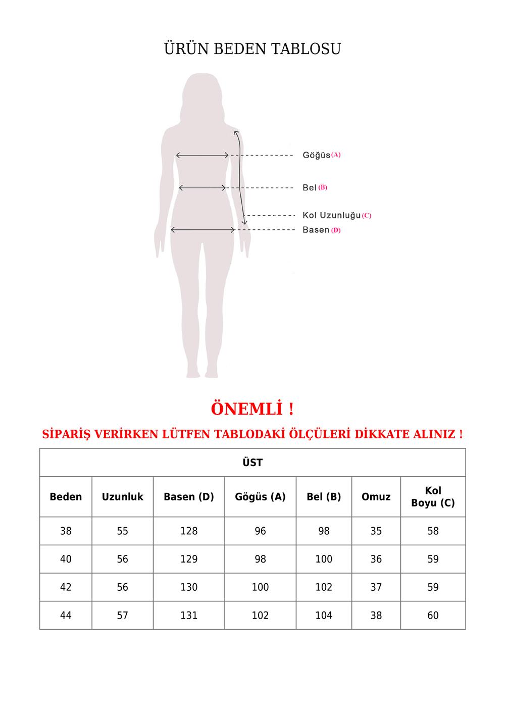 Fiyonk Detaylı Kolu Lastikli Etekli Takım -Haki-349-7014-R05