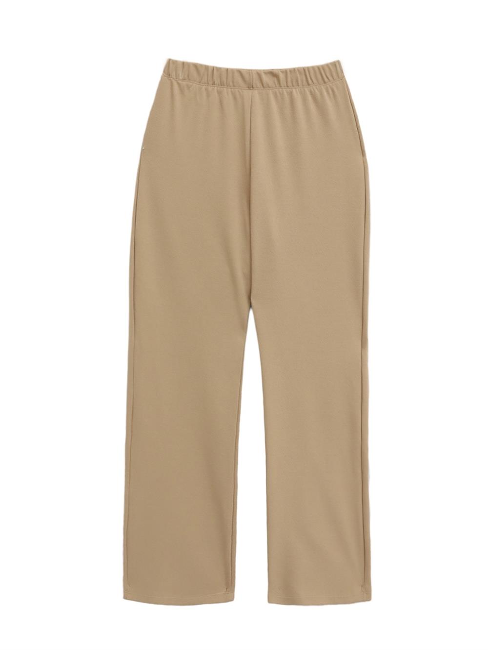 Judge Collar Front Stone Detailed Trousers Suit -Mink-349-5019-R23