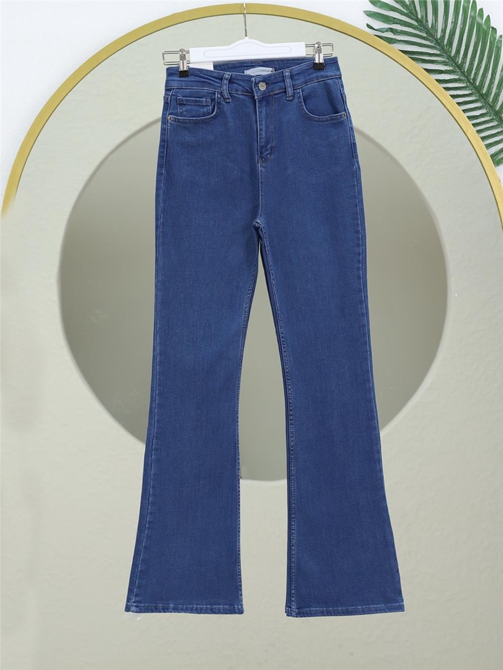 İspanyol Paça Yüksek Bel Kot Pantolon   -Laci-136-2307-R03