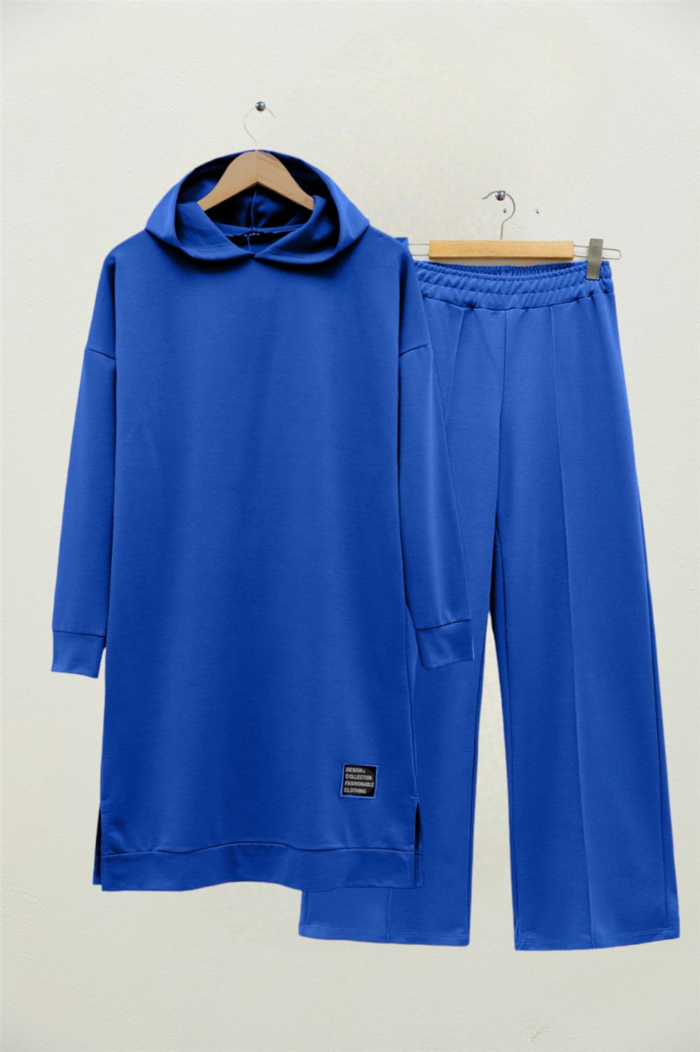 Hooded Wide Leg Combed Cotton Suit - Saks-349-1088-R10