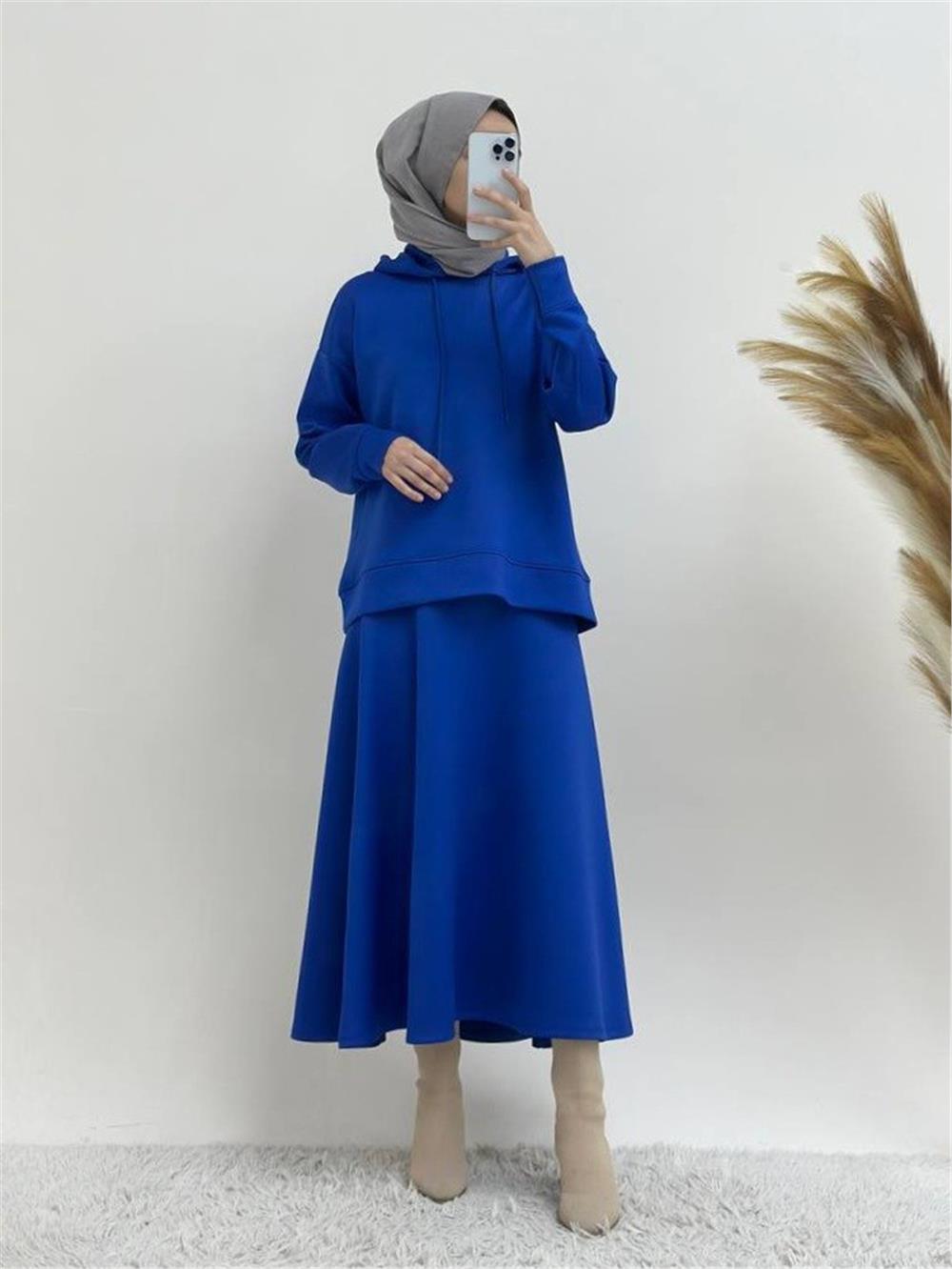 بدلة غطس ذات تنورة بغطاء للرأس - ساكس-349-1098-R10