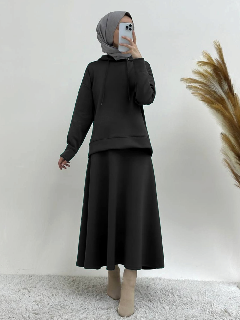 بدلة غوص بغطاء للرأس - أسود-349-1098-R01