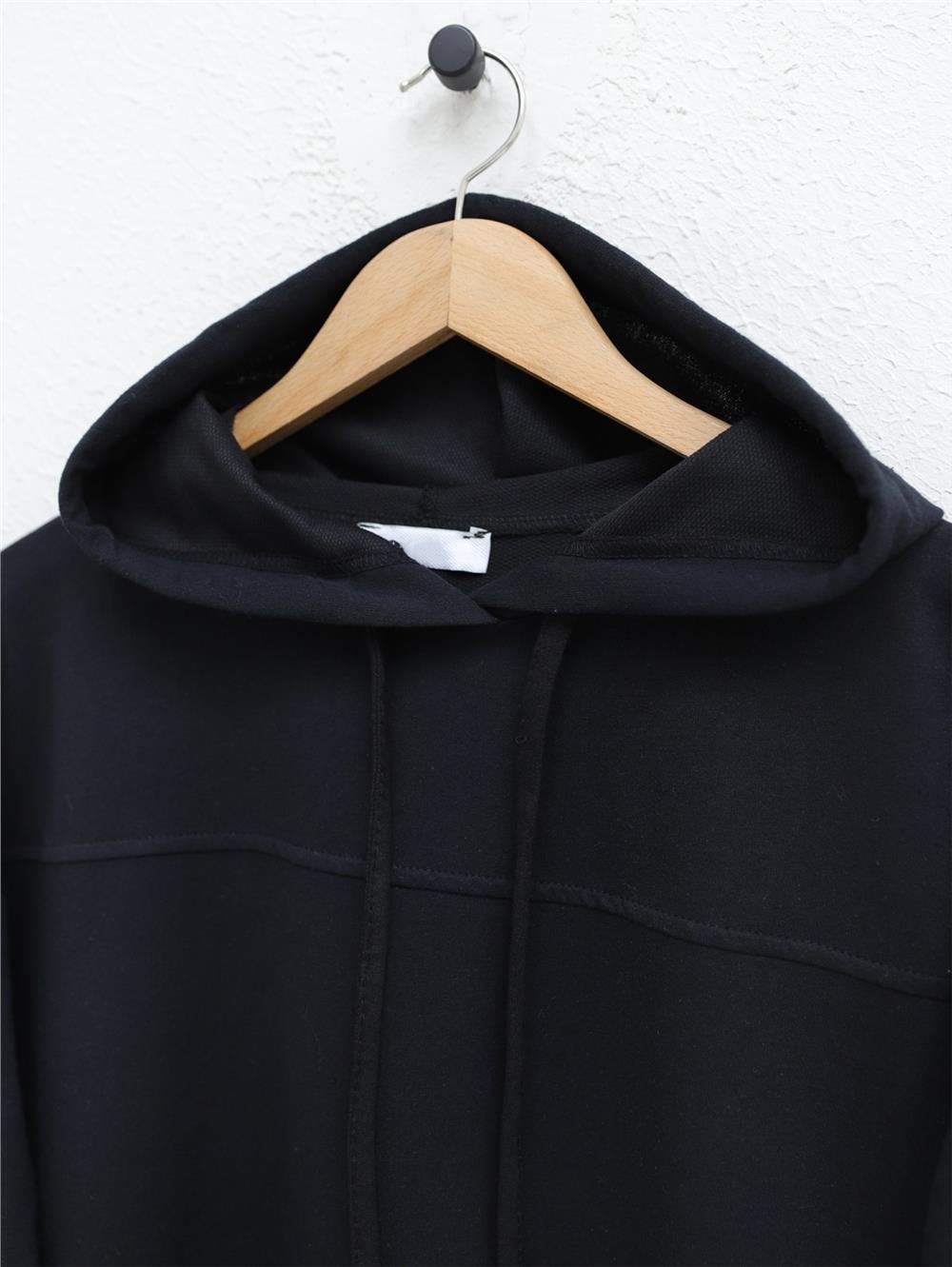Hooded Regenerated Penya Set -Black-332-03056-R01