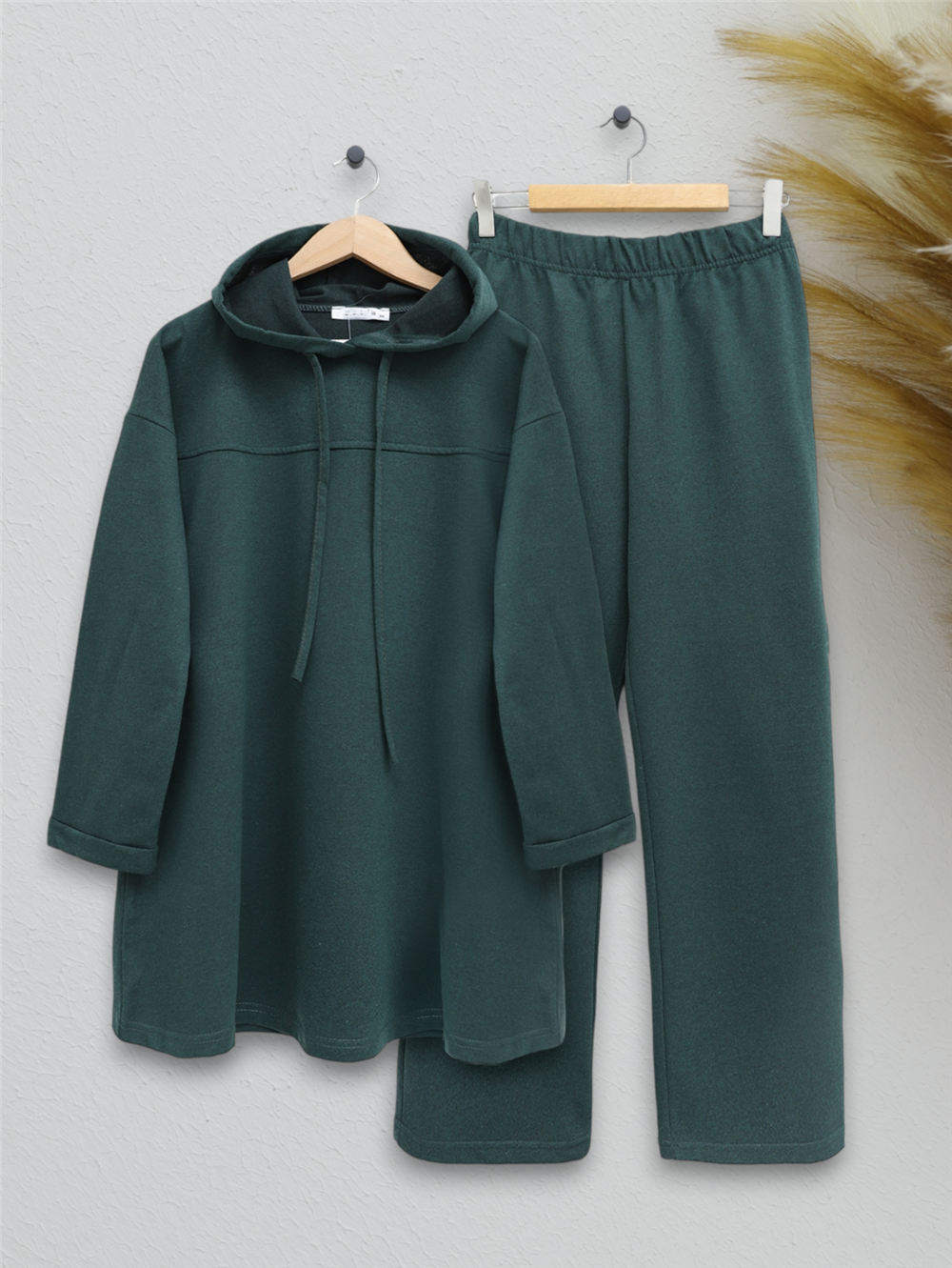 Hooded Regenerated Penya Set - Emerald-332-03056-R17