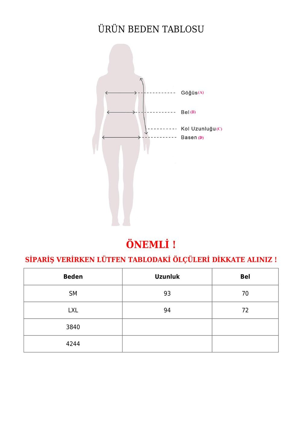 Karışık Desenli Beli Lastikli Pliseli Etek   -İndigo-123-1048-R21
