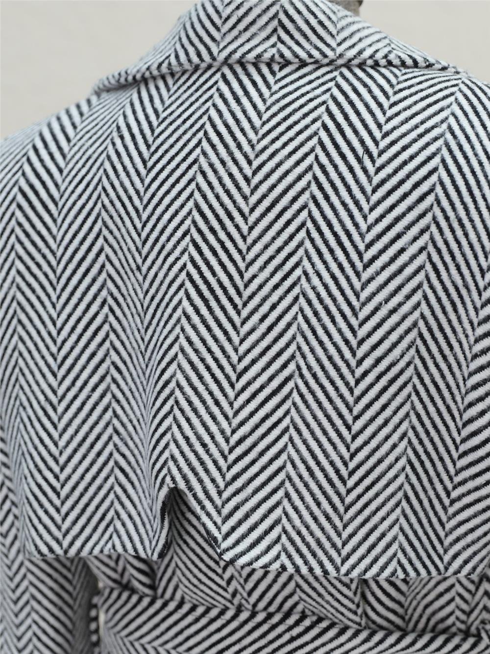 Belted Lined Bolero Detailed Coat - Gray-383-9609-R11