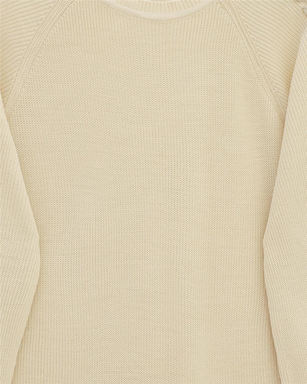 Omuzu Saç Örgülü Salaş Triko Tunik -Ekru-295-1281-R07