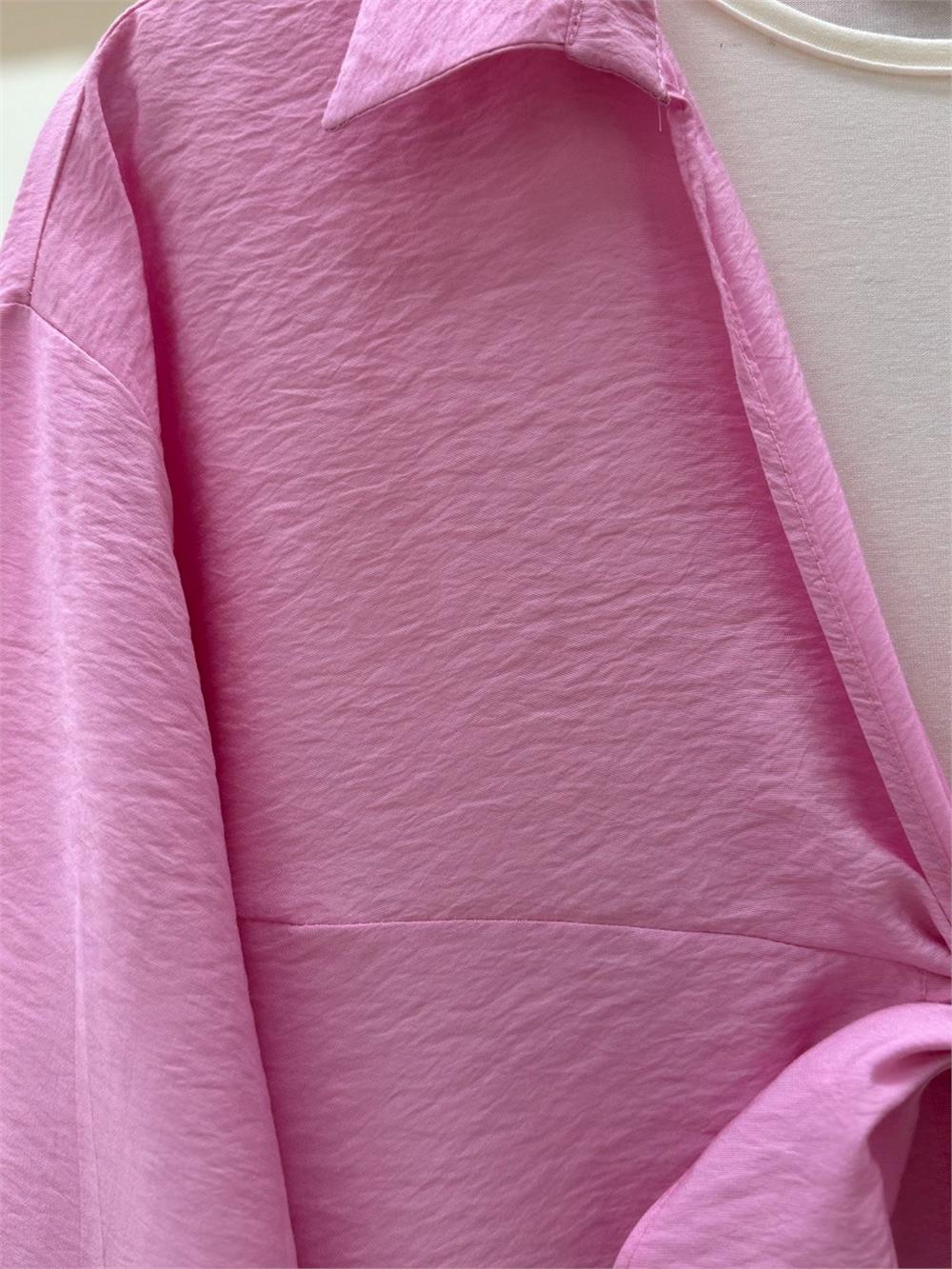 Front Tied Summer Kimono -Pink-120-0062-R20