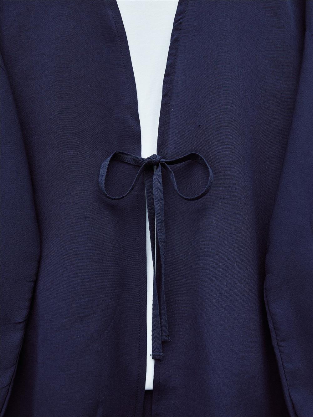 Önü Bağcıklı Poplin Kimono -Laci-253-13051-R03