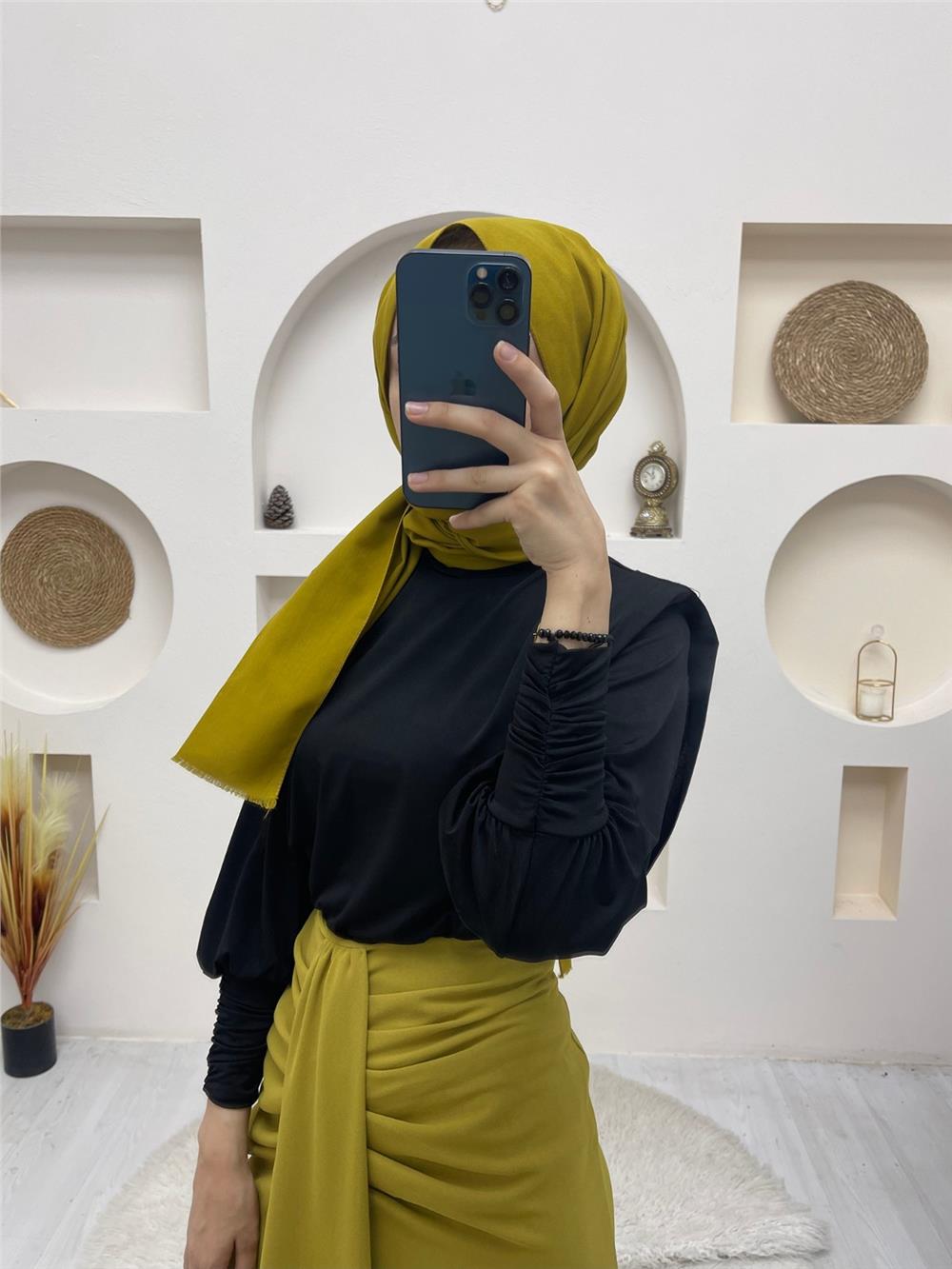 تنورة بطيات أمامية -F.Green-382-7021-R67