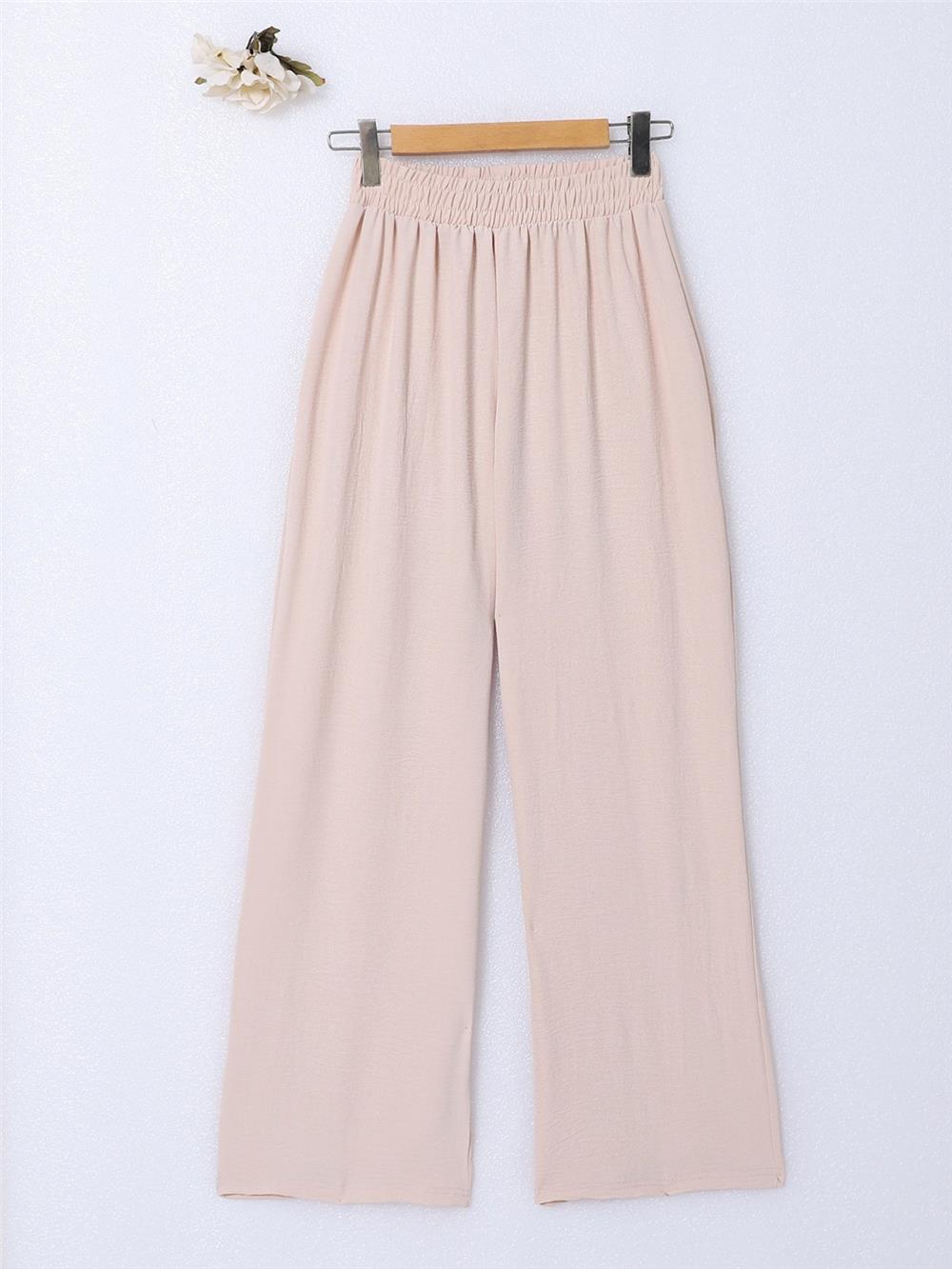 Polo Collar Ayrobin Suit with Snap Buttons - Beige-138-6631-R56
