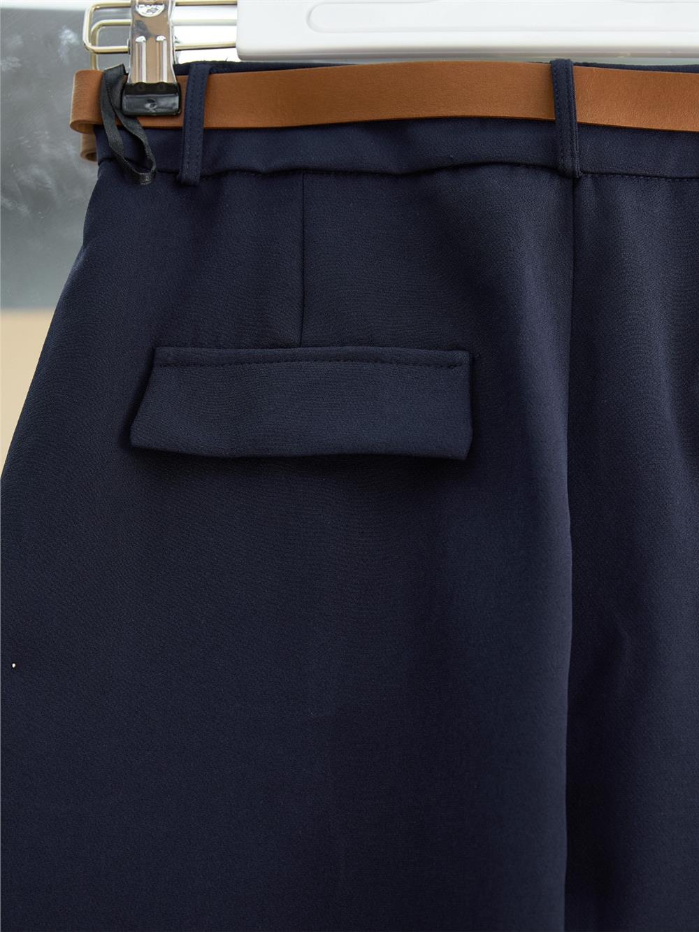 Pileli Cepli Kemerli Bilek Pantolon -Laci-400-3043-R03