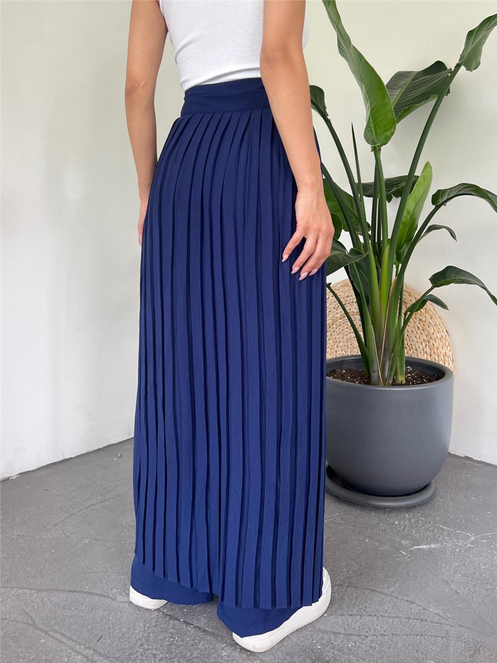Piliseli Etekli Pantolon -Laci-118-4020-R03