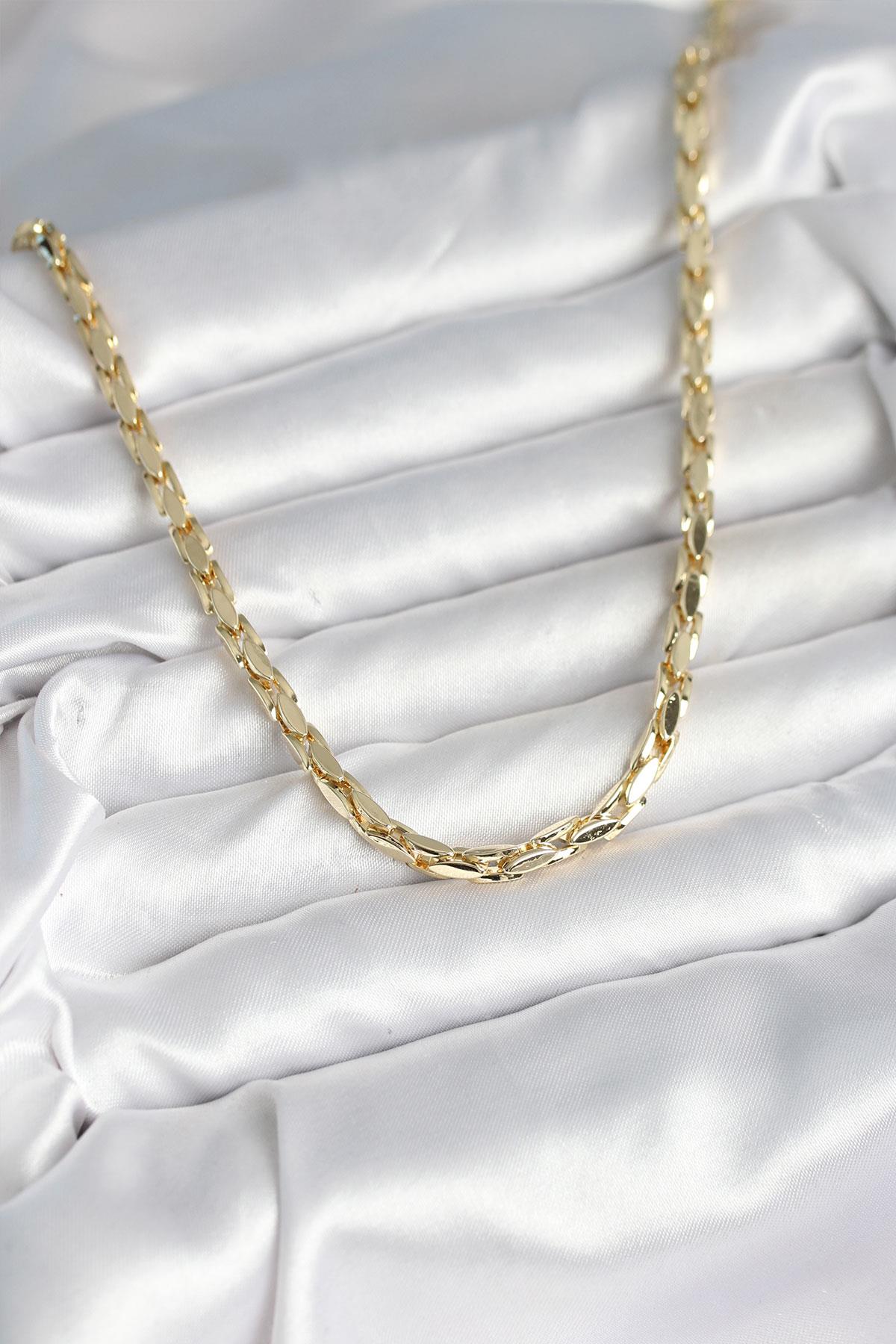 Pirinç Gold Renk 60 cm Zincir Kadın Kolye