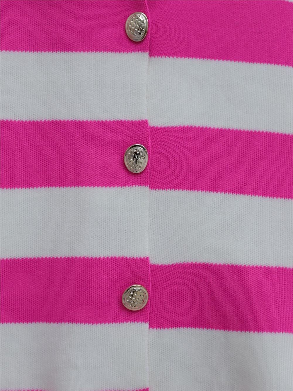 Ringelli Metal Buttoned Short Cardigan -Fuchsia-109-1032-R14