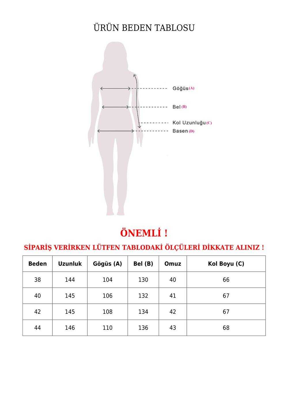 Tokalı Kemerli Pliseli Saten Elbise -Kahverengi-114-5588-R15