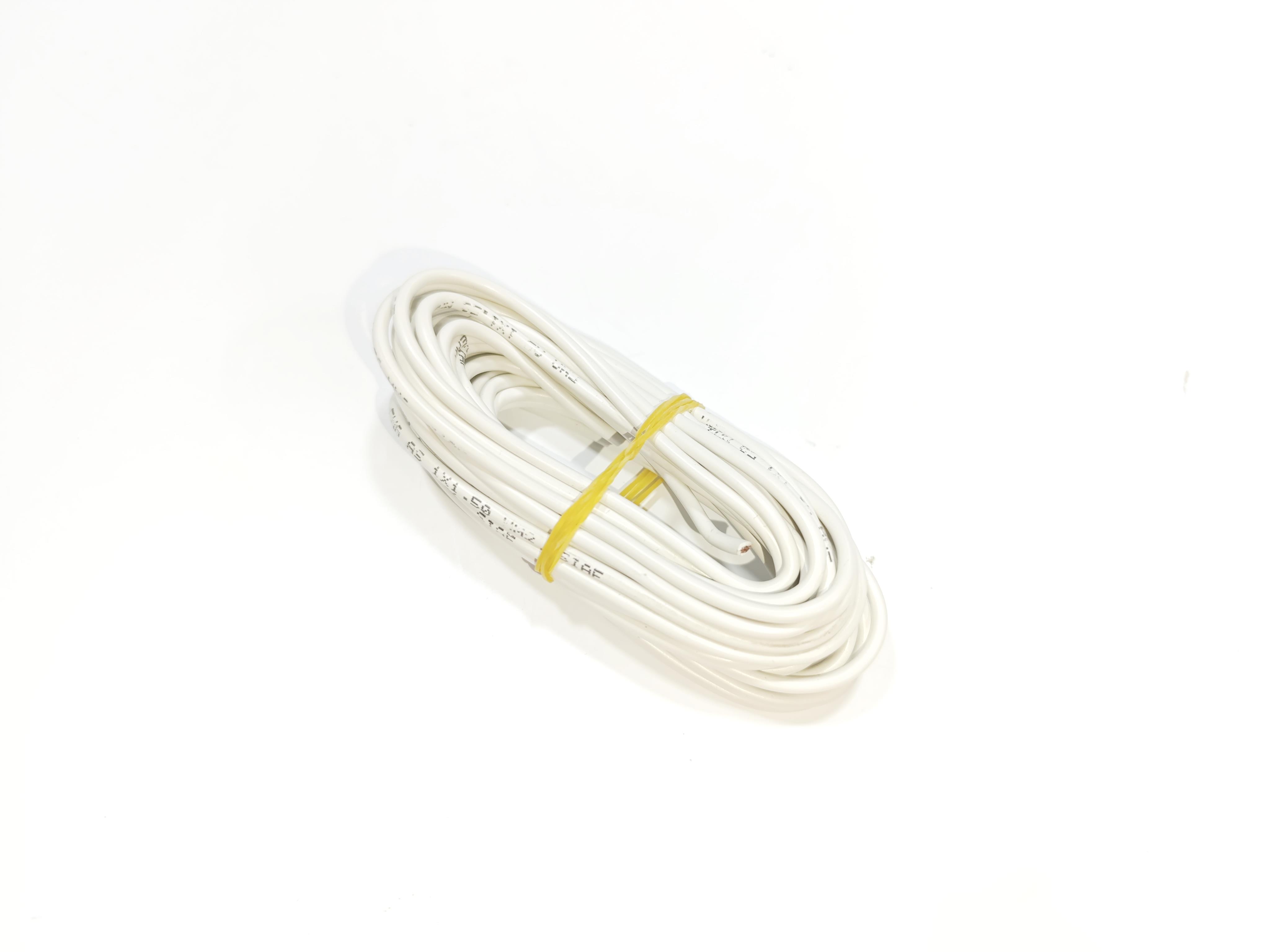 1,5mm 5metre Yanmaz Silikon Kablo TTR BEYAZ Renk