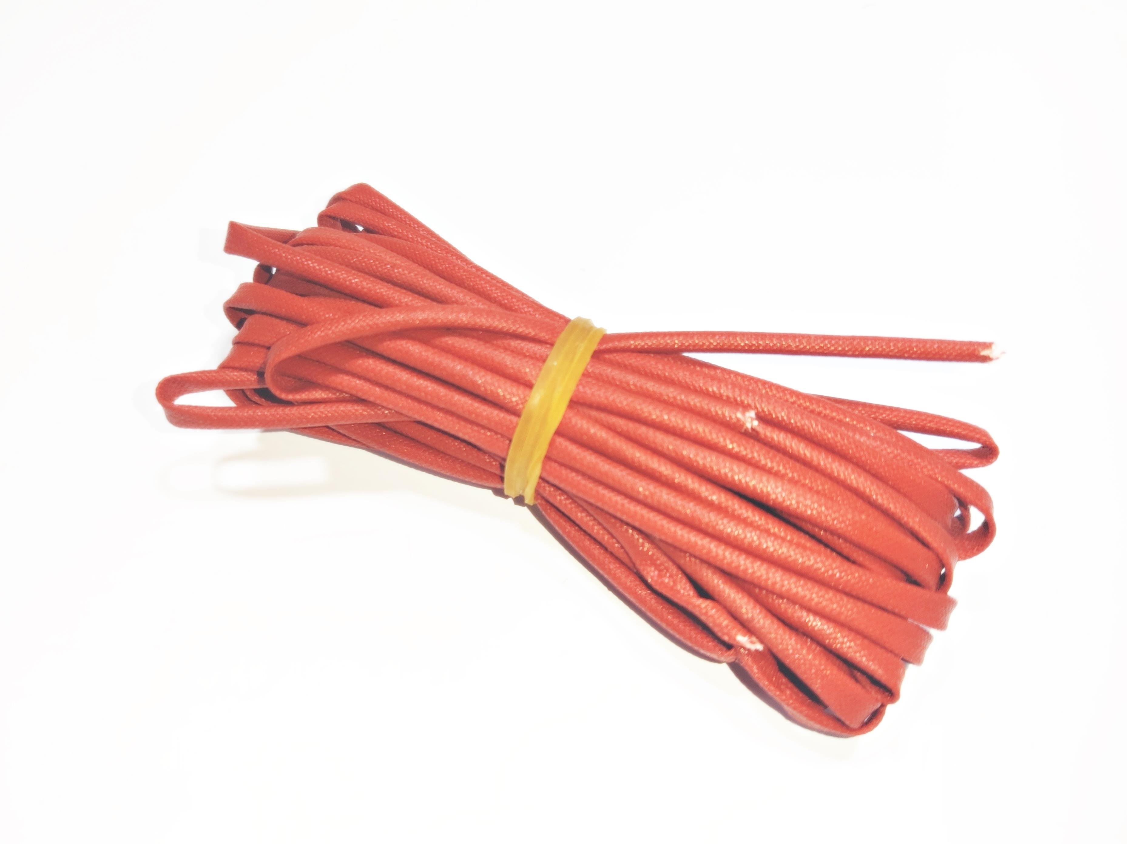 2mm H Class Cam Elyaf Örgü Silikon İzoleli Makaron 5 metre, Çalışma -60/+250 Derece 