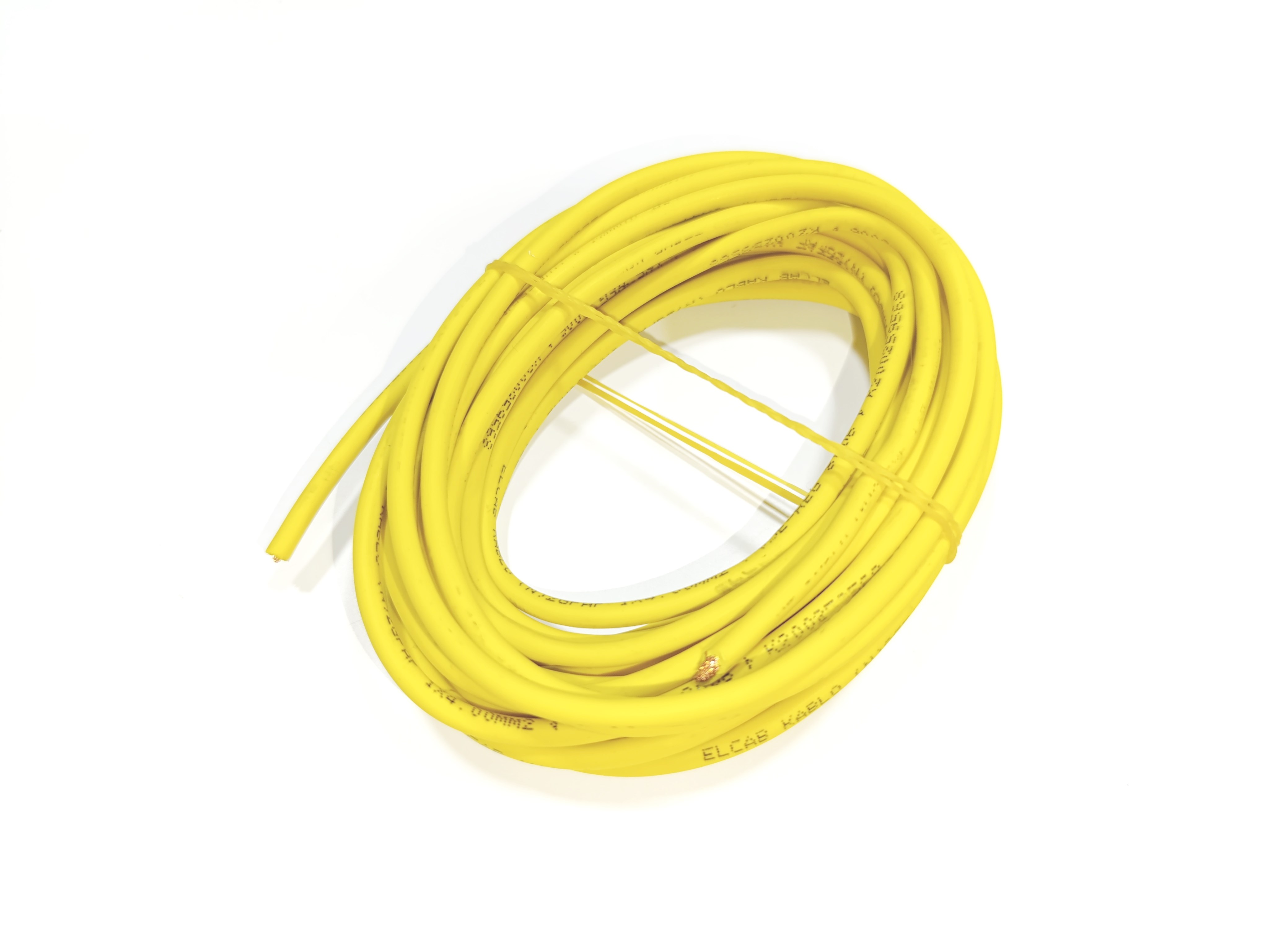 6mm 5metre Yanmaz Silikon Kablo SARI Renk
