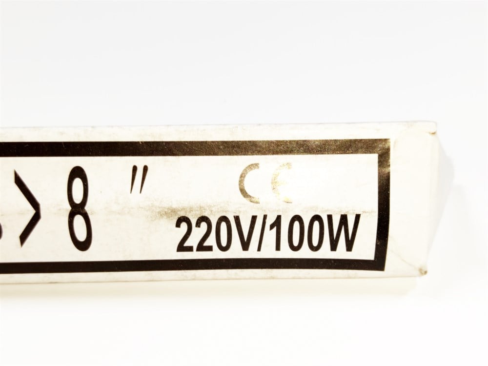 8inc 220V 100W Cam Tüp Isıtıcı Rezistansı