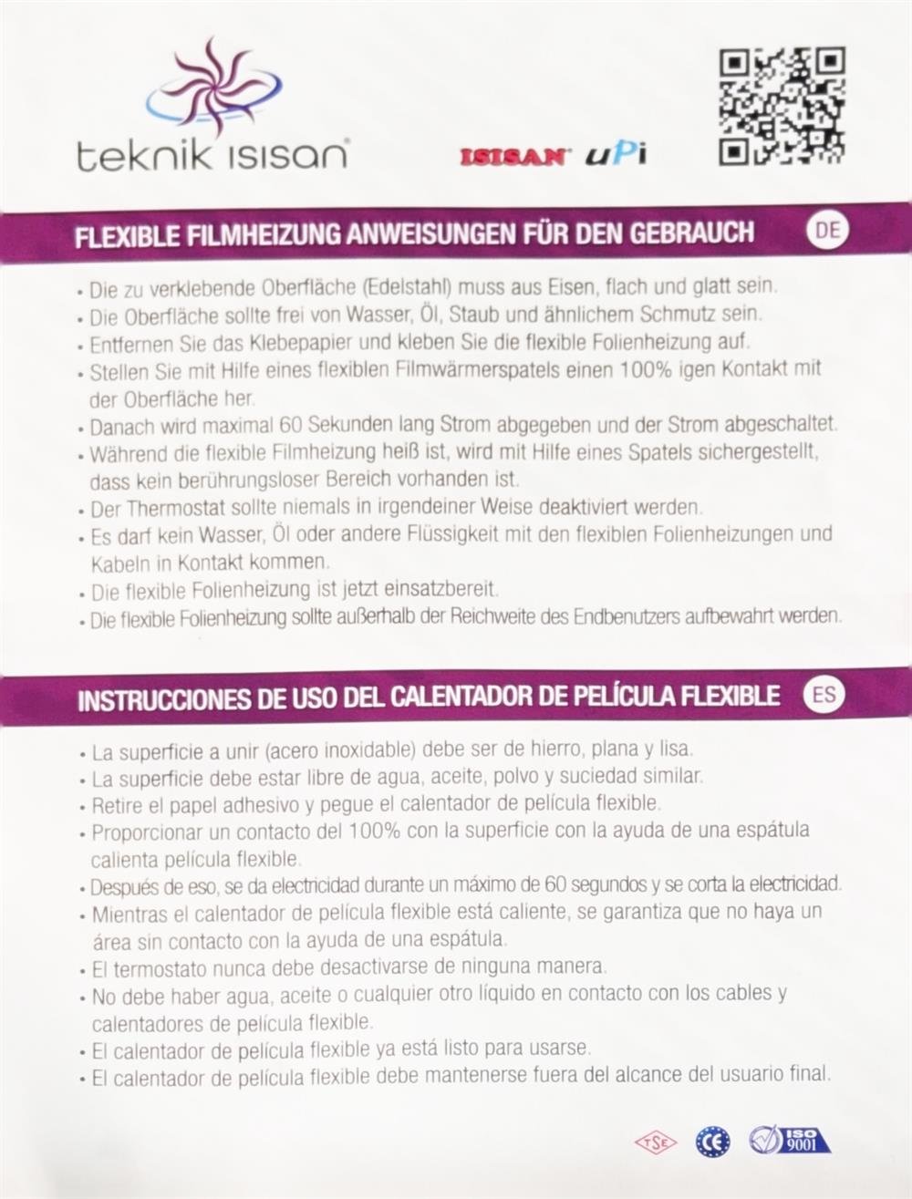 Açık Büfe Silikon 25x20cm Yapışkanlı Termikli Rezistans 650W R1035